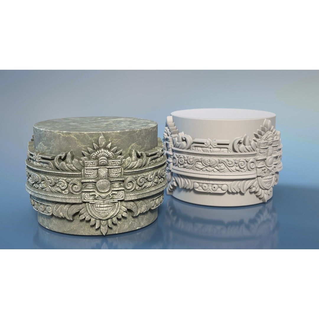 Mayan Pillar Temple 3D Model – High Poly Architectural Asset, FBX - View 22