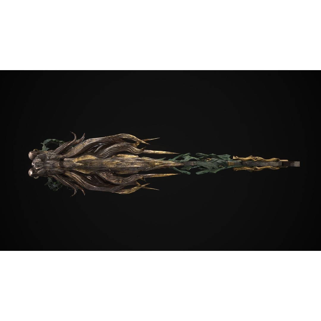 Victorian Street Light Cat 3D Model – Low Poly Game Asset, FBX - View 12