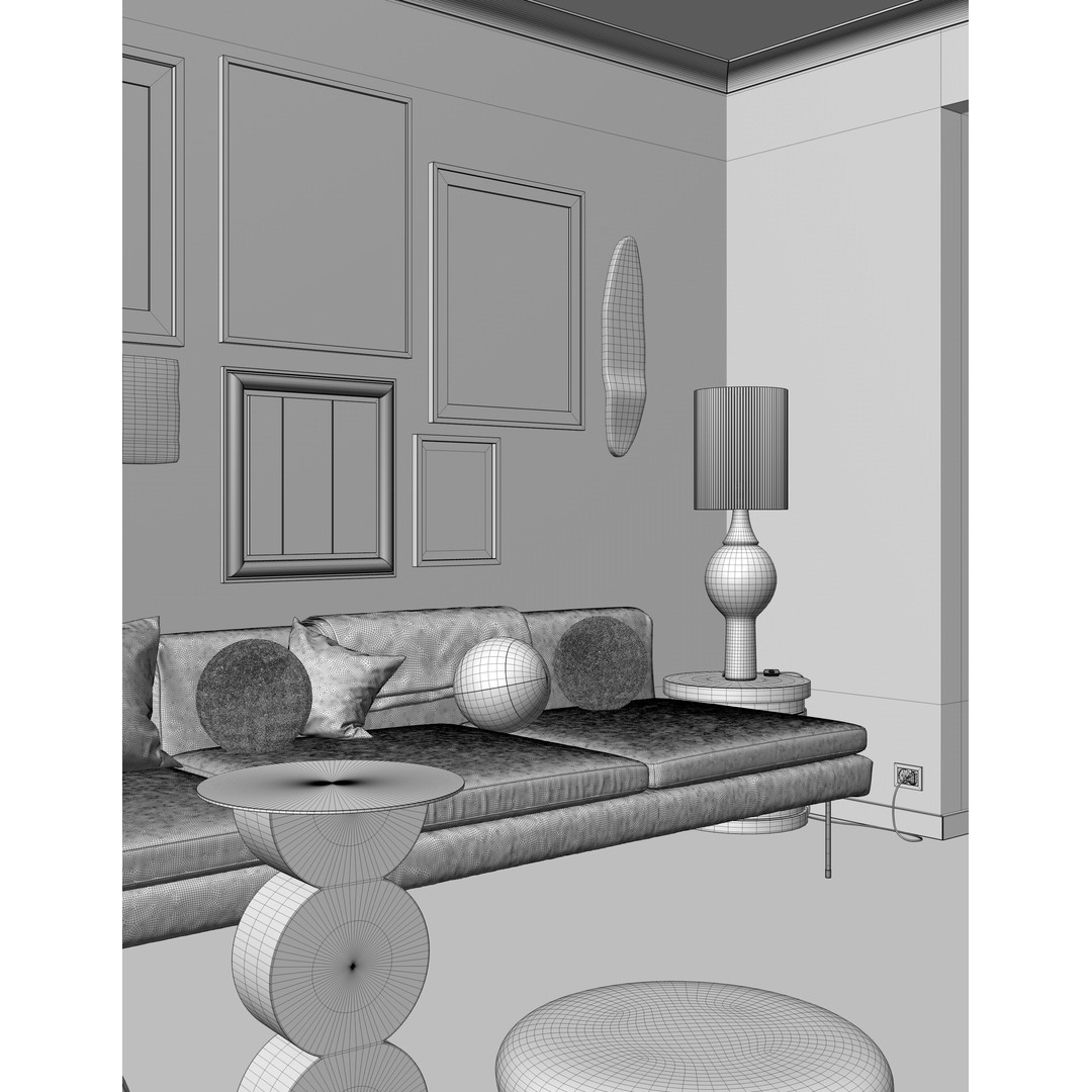 Caulfield North Interior Scene 3D Model – Modern Design, C4D, PBR - View 13