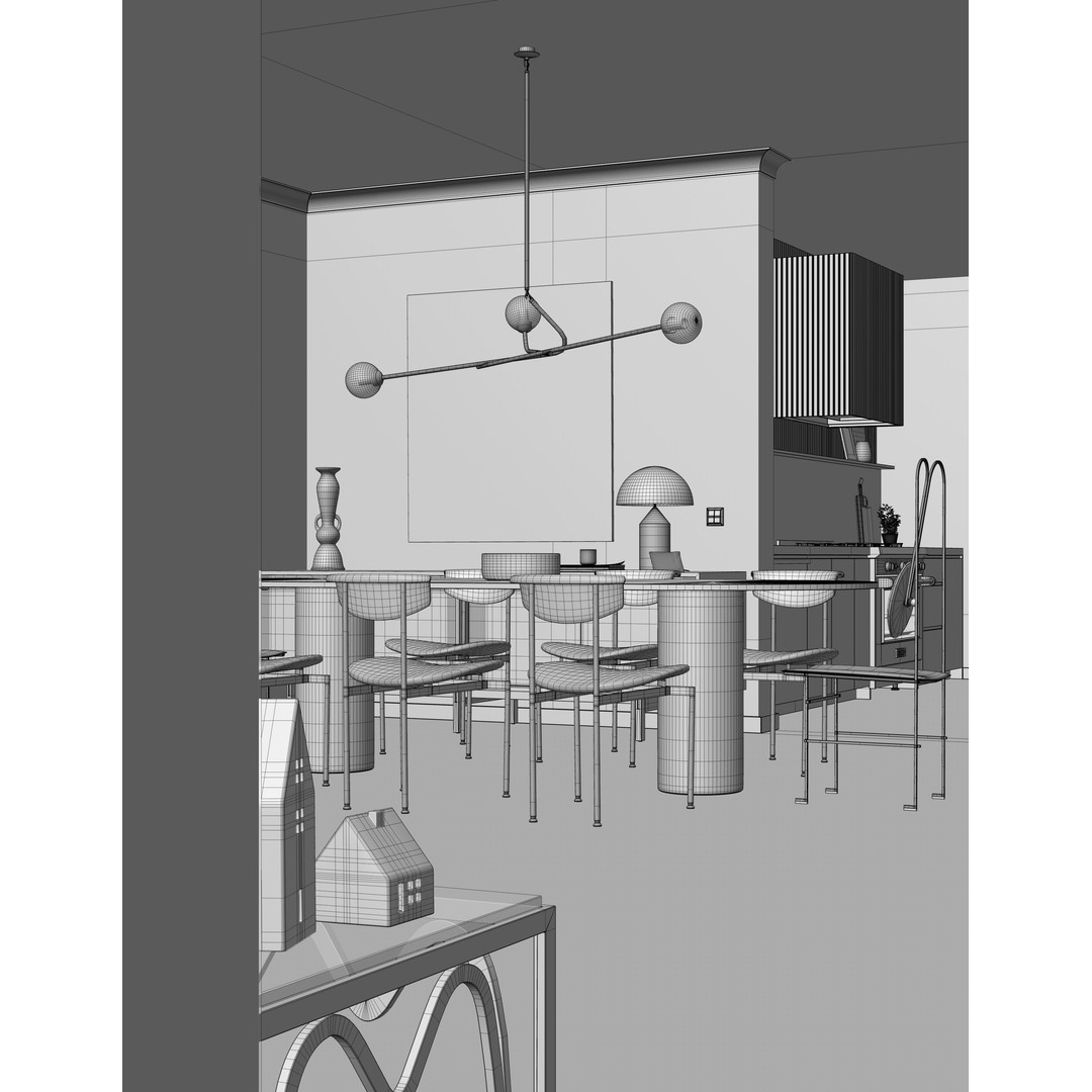 Caulfield North Interior Scene 3D Model – Modern Design, C4D, PBR - View 16