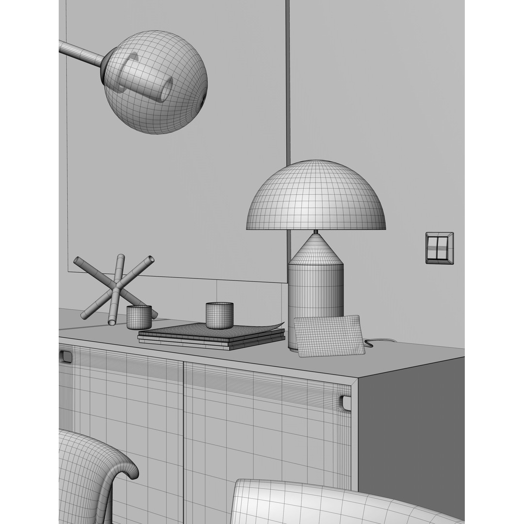 Caulfield North Interior Scene 3D Model – Modern Design, C4D, PBR - View 17