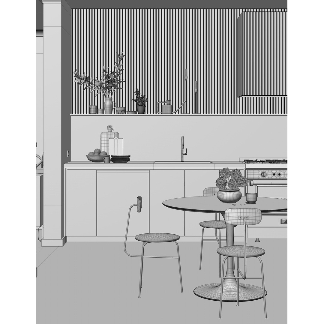 Caulfield North Interior Scene 3D Model – Modern Design, C4D, PBR - View 18