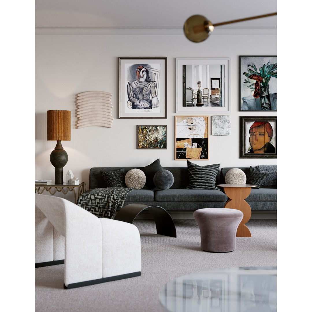 Caulfield North Interior Scene 3D Model – Modern Design, C4D, PBR - View 4