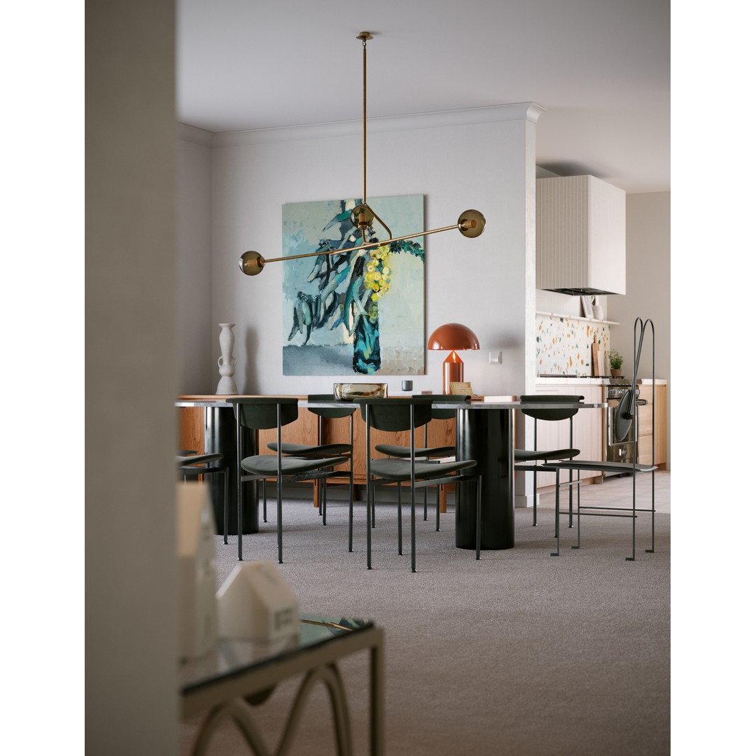 Caulfield North Interior Scene 3D Model – Modern Design, C4D, PBR - View 6