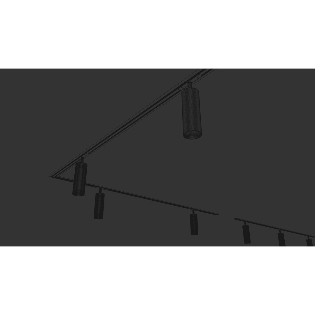 Spot Set 3D Model – Modern Ceiling Lighting for Cinema 4D, V-Ray, Corona - View 10