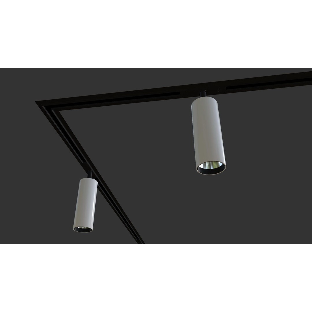 Spot Set 3D Model – Modern Ceiling Lighting for Cinema 4D, V-Ray, Corona - View 15