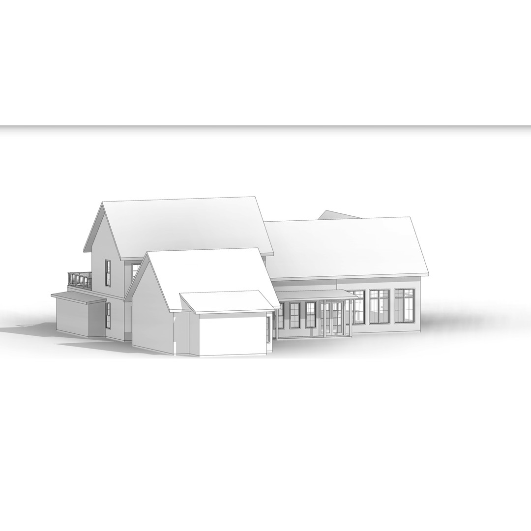 Two-Storey Wood House 3D Model – Modern Revit Architecture, FBX - View 11