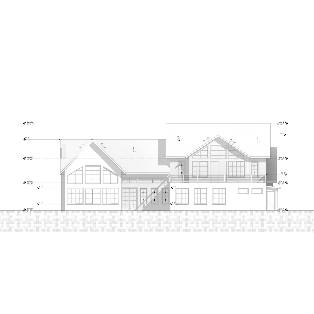 Two-Storey Wood House 3D Model – Modern Revit Architecture, FBX - View 15