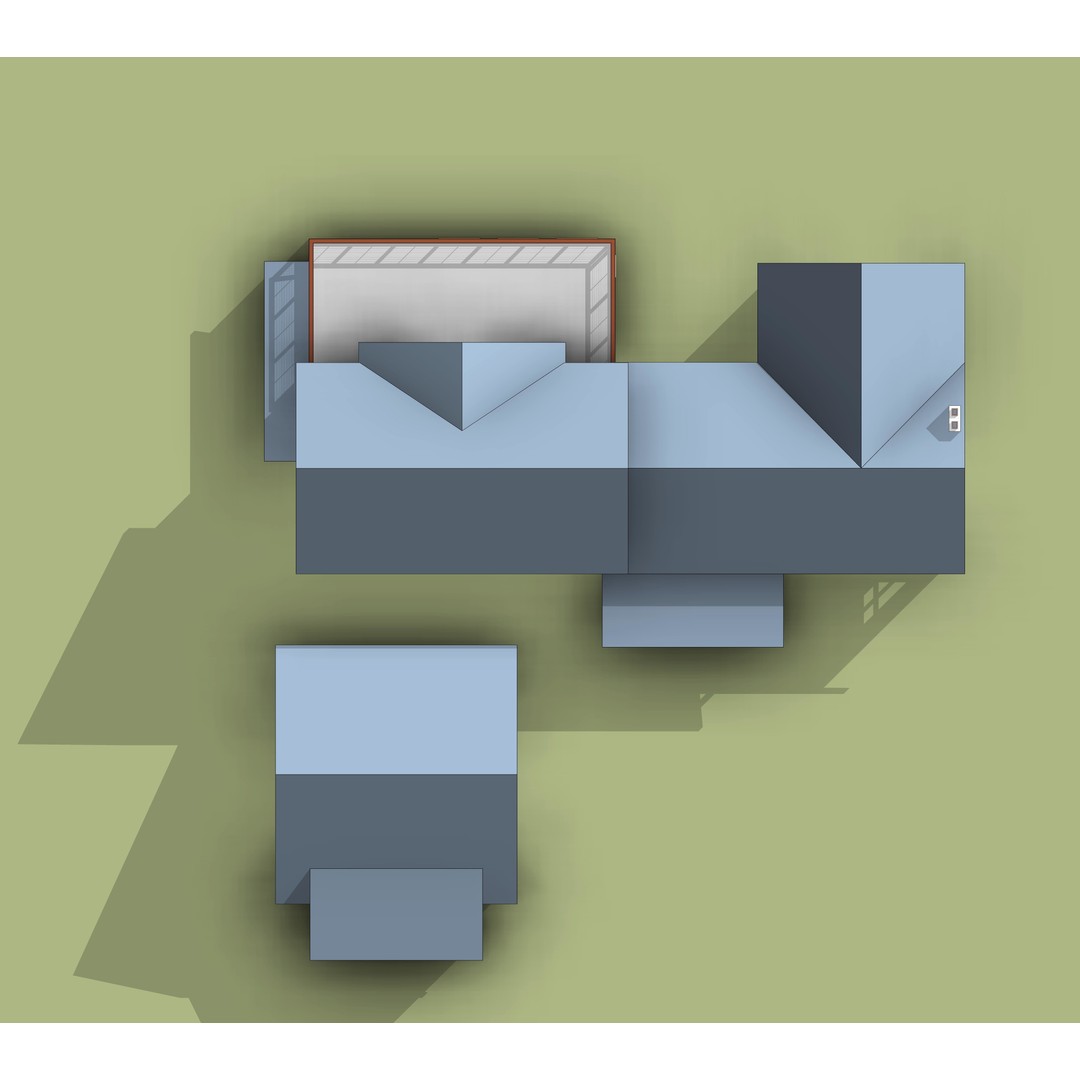 Two-Storey Wood House 3D Model – Modern Revit Architecture, FBX - View 9