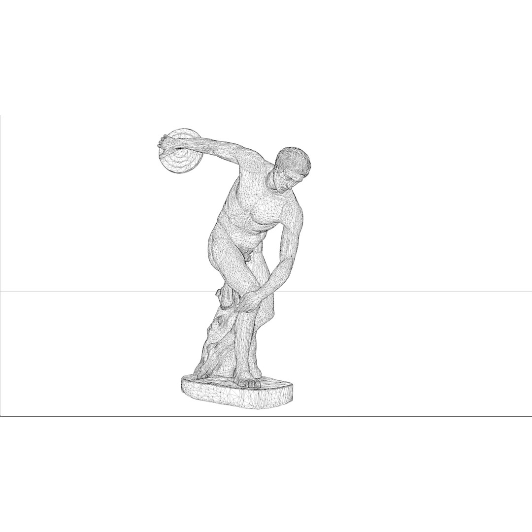 Miron Discobolus 3D Model – Classical Greek Sculpture, PBR Textures - View 12