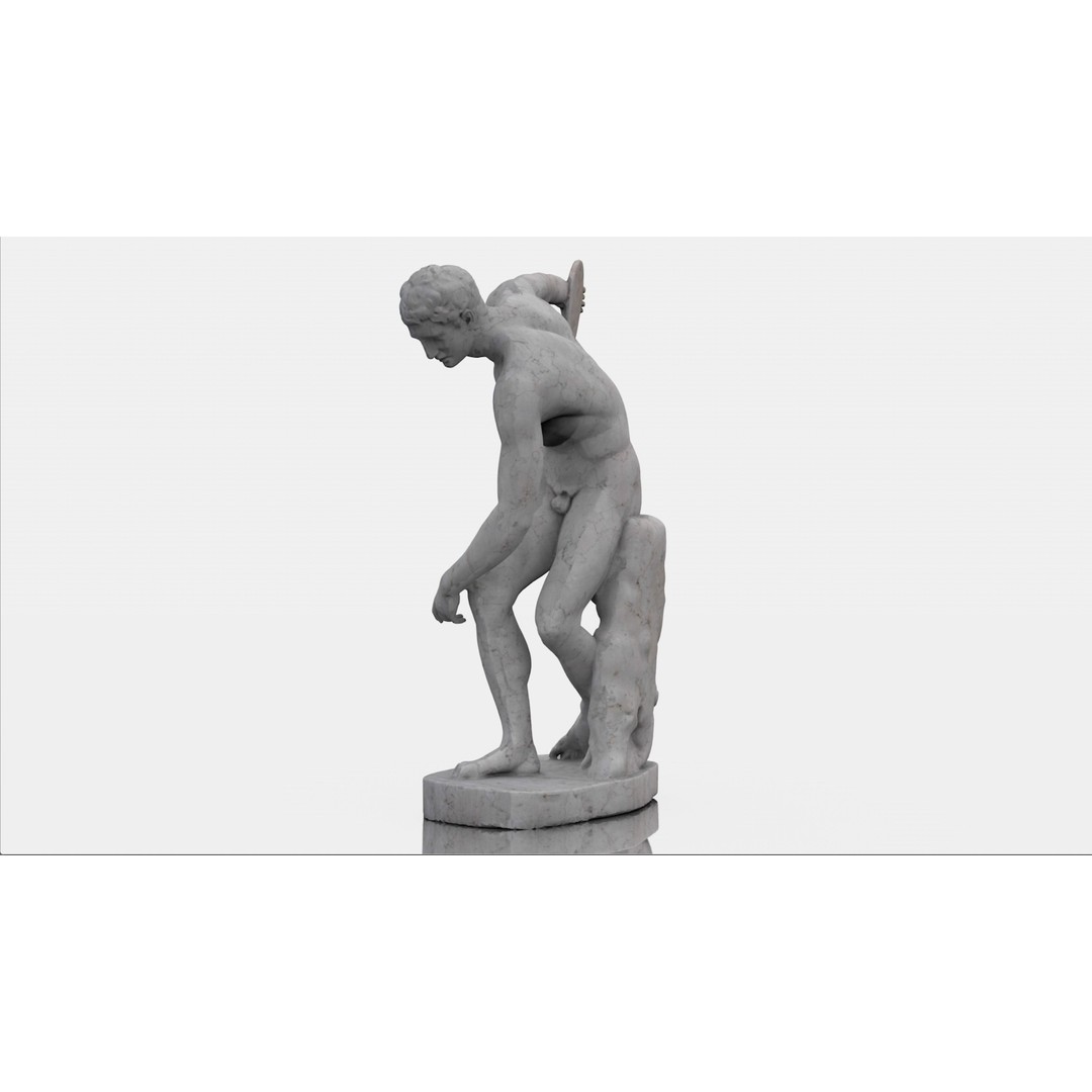 Miron Discobolus 3D Model – Classical Greek Sculpture, PBR Textures - View 5
