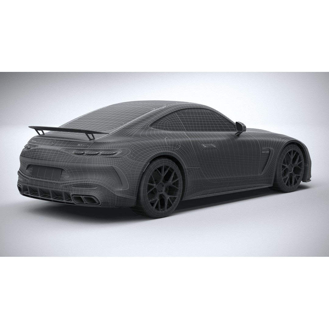 Mercedes-Benz AMG GT Coupe 3D Model – Low Poly Game Asset, FBX, OBJ