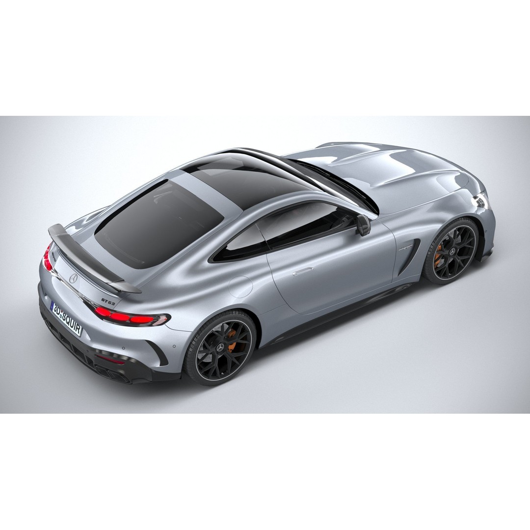 Mercedes-Benz AMG GT Coupe 3D Model – Low Poly Game Asset, FBX, OBJ - View 12
