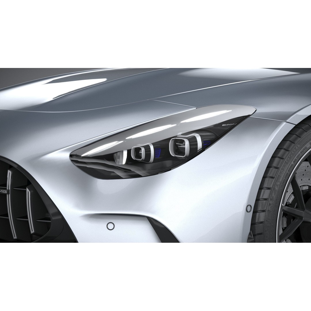 Mercedes-Benz AMG GT Coupe 3D Model – Low Poly Game Asset, FBX, OBJ - View 16
