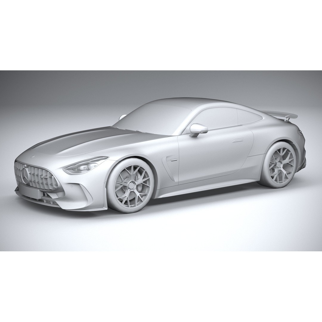 Mercedes-Benz AMG GT Coupe 3D Model – Low Poly Game Asset, FBX, OBJ - View 21