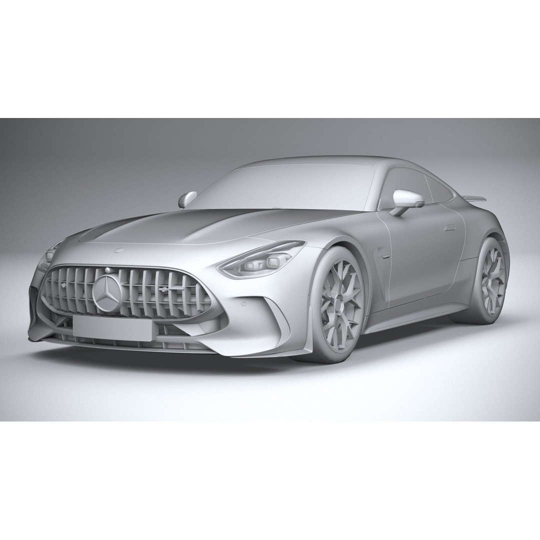 Mercedes-Benz AMG GT Coupe 3D Model – Low Poly Game Asset, FBX, OBJ - View 22