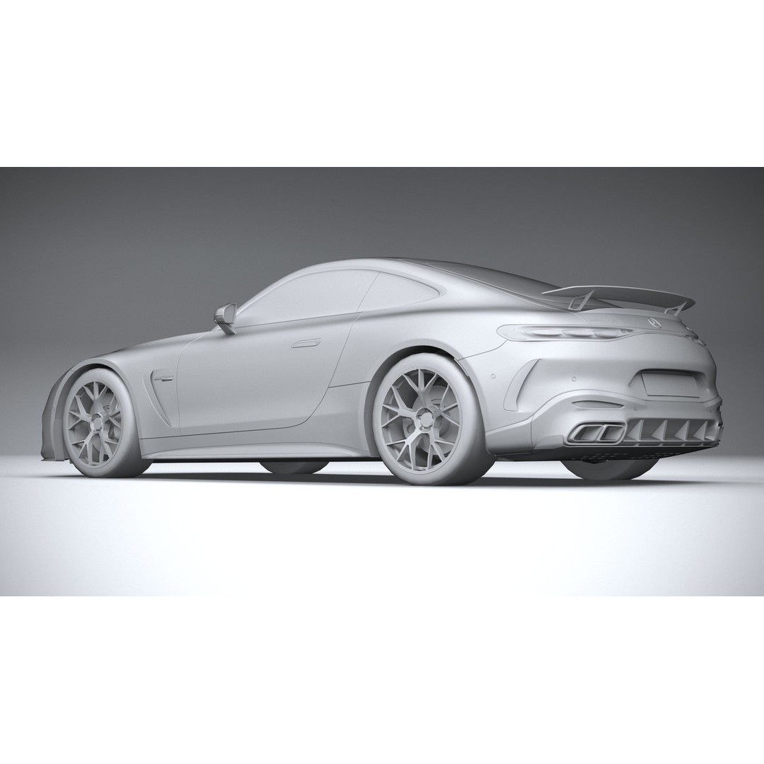 Mercedes-Benz AMG GT Coupe 3D Model – Low Poly Game Asset, FBX, OBJ - View 23