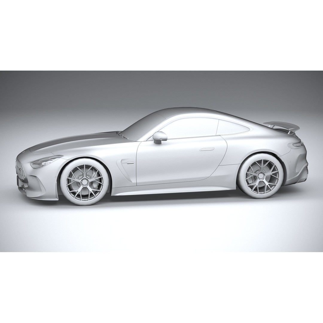 Mercedes-Benz AMG GT Coupe 3D Model – Low Poly Game Asset, FBX, OBJ - View 24