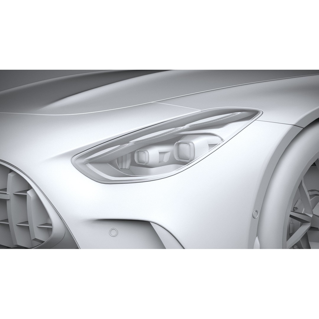 Mercedes-Benz AMG GT Coupe 3D Model – Low Poly Game Asset, FBX, OBJ - View 25