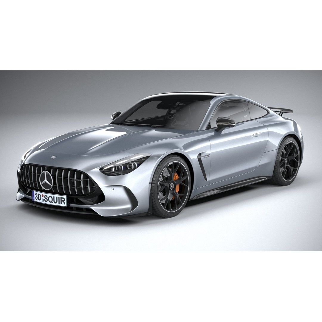 Mercedes-Benz AMG GT Coupe 3D Model – Low Poly Game Asset, FBX, OBJ - View 3
