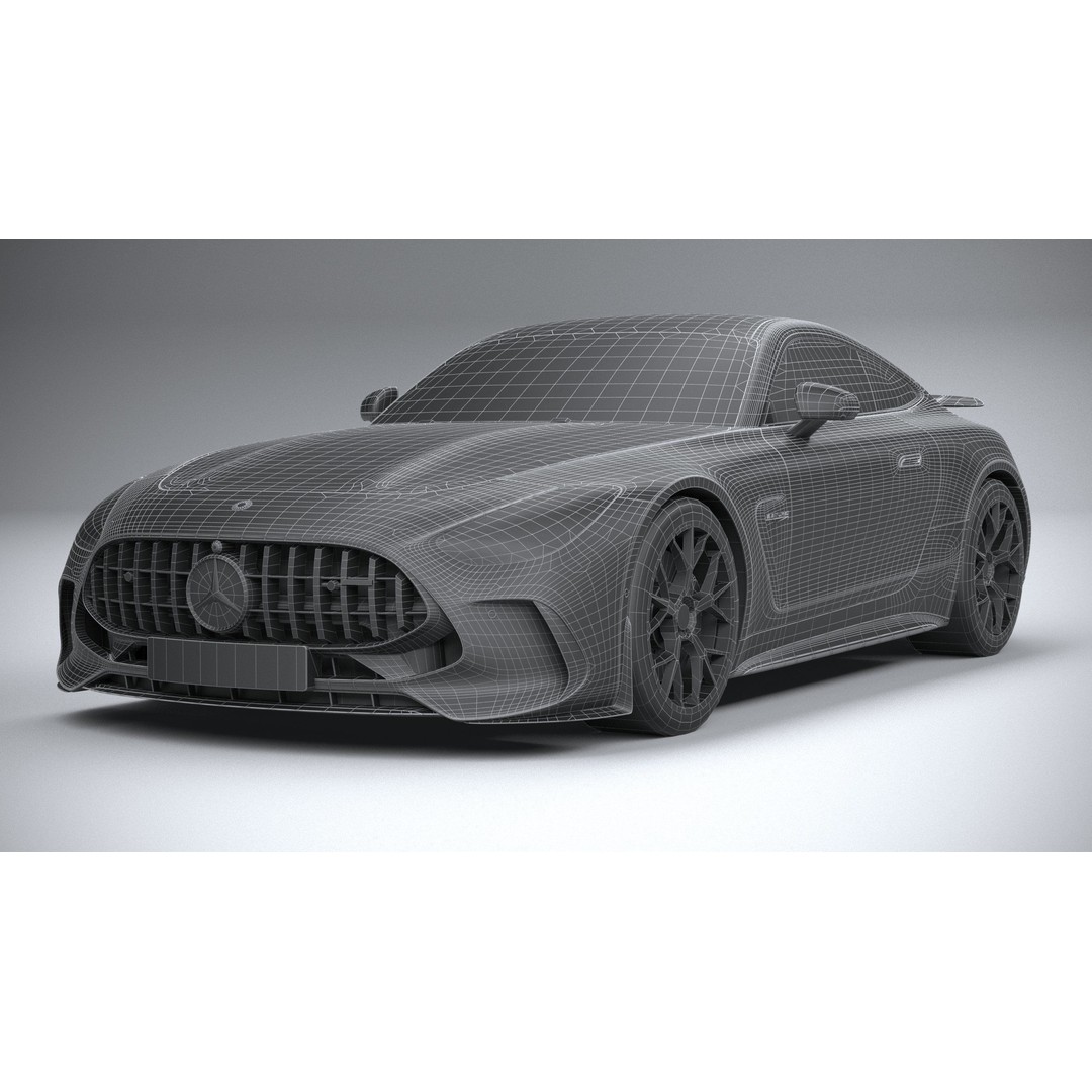 Mercedes-Benz AMG GT Coupe 3D Model – Low Poly Game Asset, FBX, OBJ - View 32