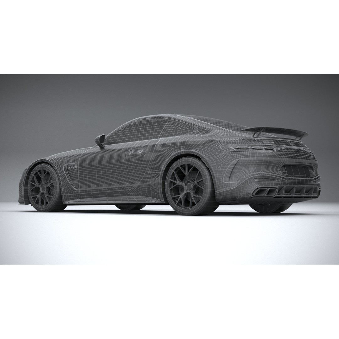 Mercedes-Benz AMG GT Coupe 3D Model – Low Poly Game Asset, FBX, OBJ - View 33