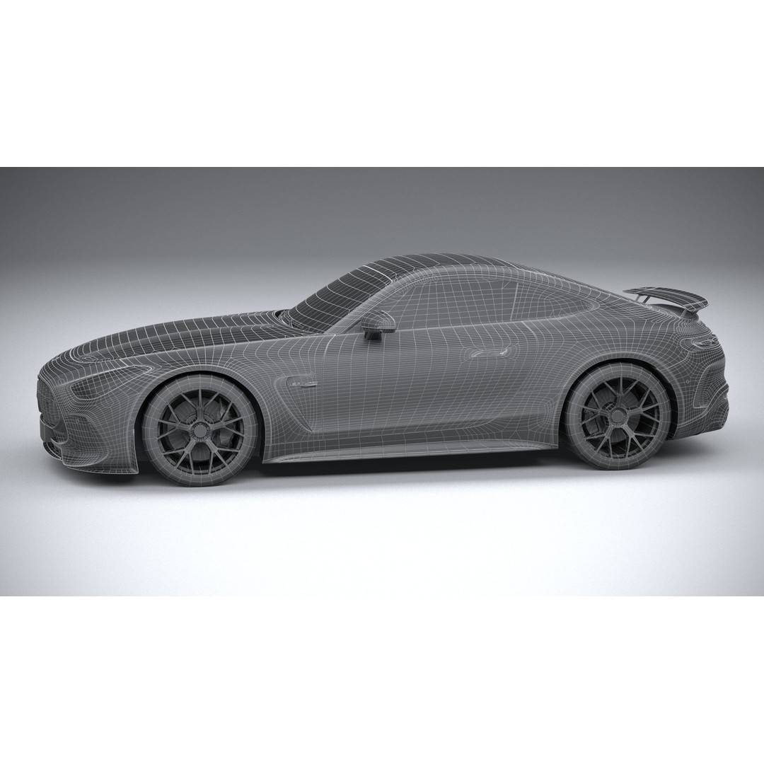 Mercedes-Benz AMG GT Coupe 3D Model – Low Poly Game Asset, FBX, OBJ - View 34