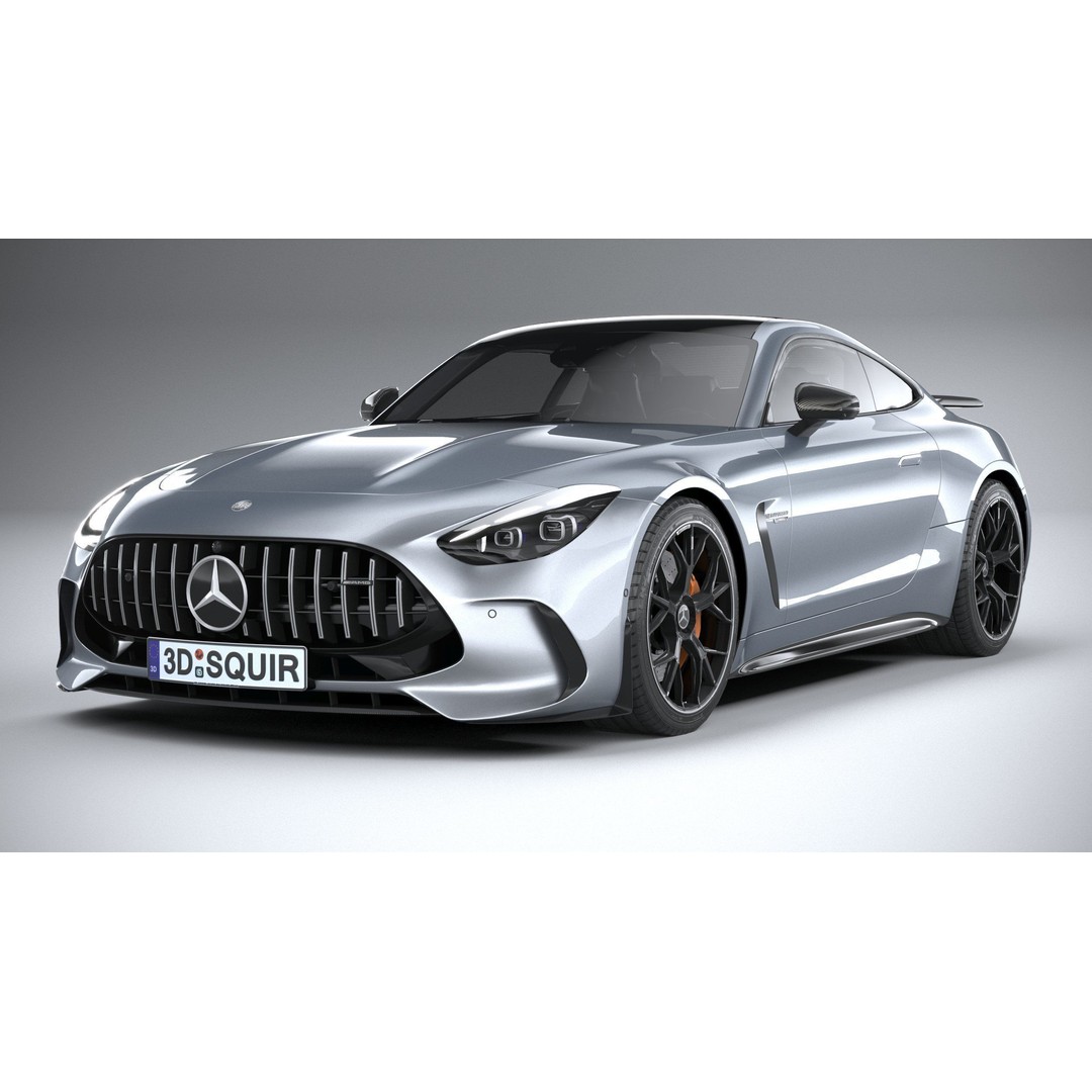 Mercedes-Benz AMG GT Coupe 3D Model – Low Poly Game Asset, FBX, OBJ - View 4