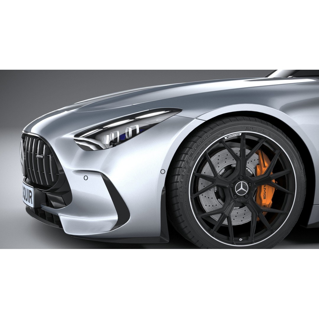 Mercedes-Benz AMG GT Coupe 3D Model – Low Poly Game Asset, FBX, OBJ - View 5