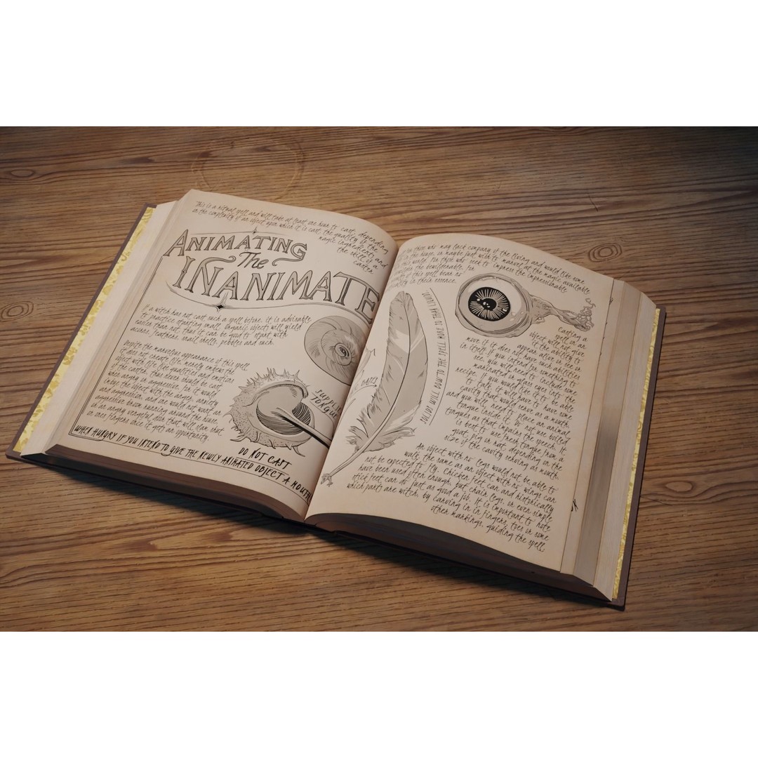 Animated Book 3D Model – Low Poly Rigged Game Asset, FBX - View 5