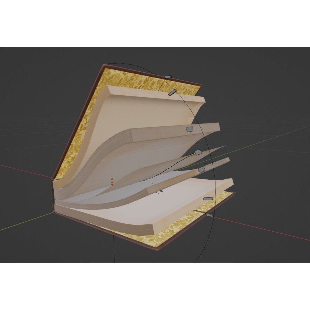 Animated Book 3D Model – Low Poly Rigged Game Asset, FBX - View 7