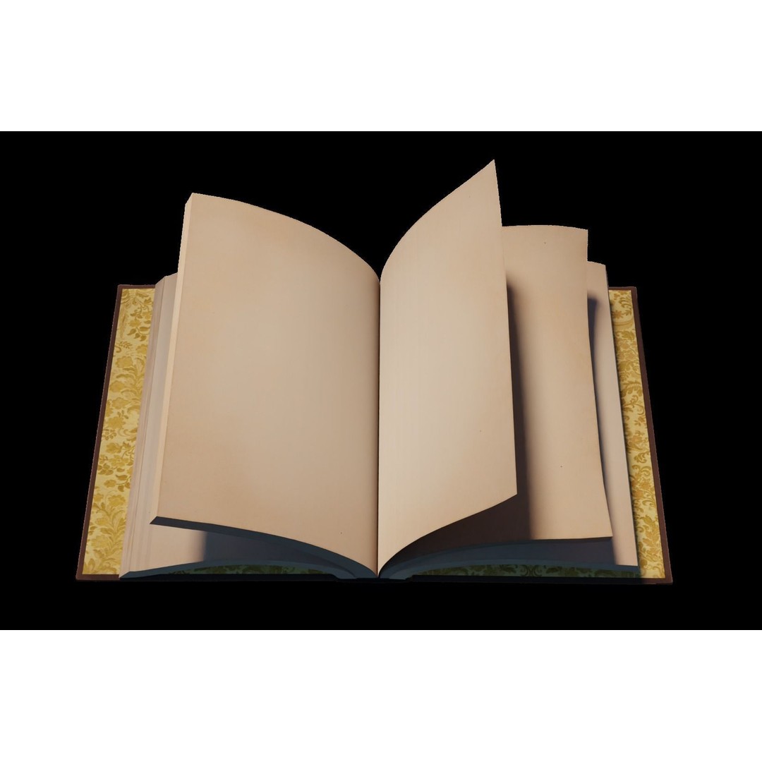 Animated Book 3D Model – Low Poly Rigged Game Asset, FBX - View 8