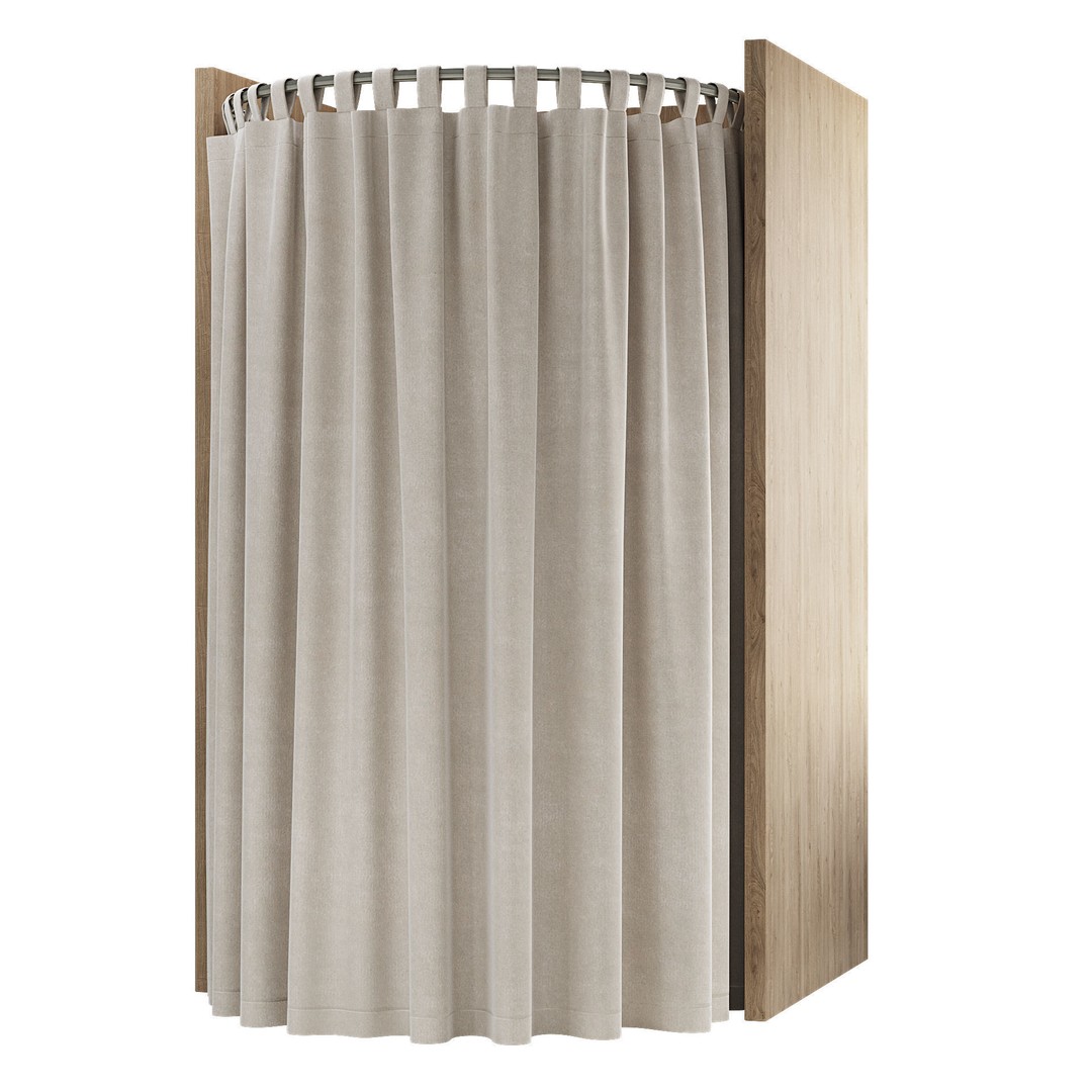 Fitting Room 3D Model – Modern Minimalist Store Interior, FBX - View 5