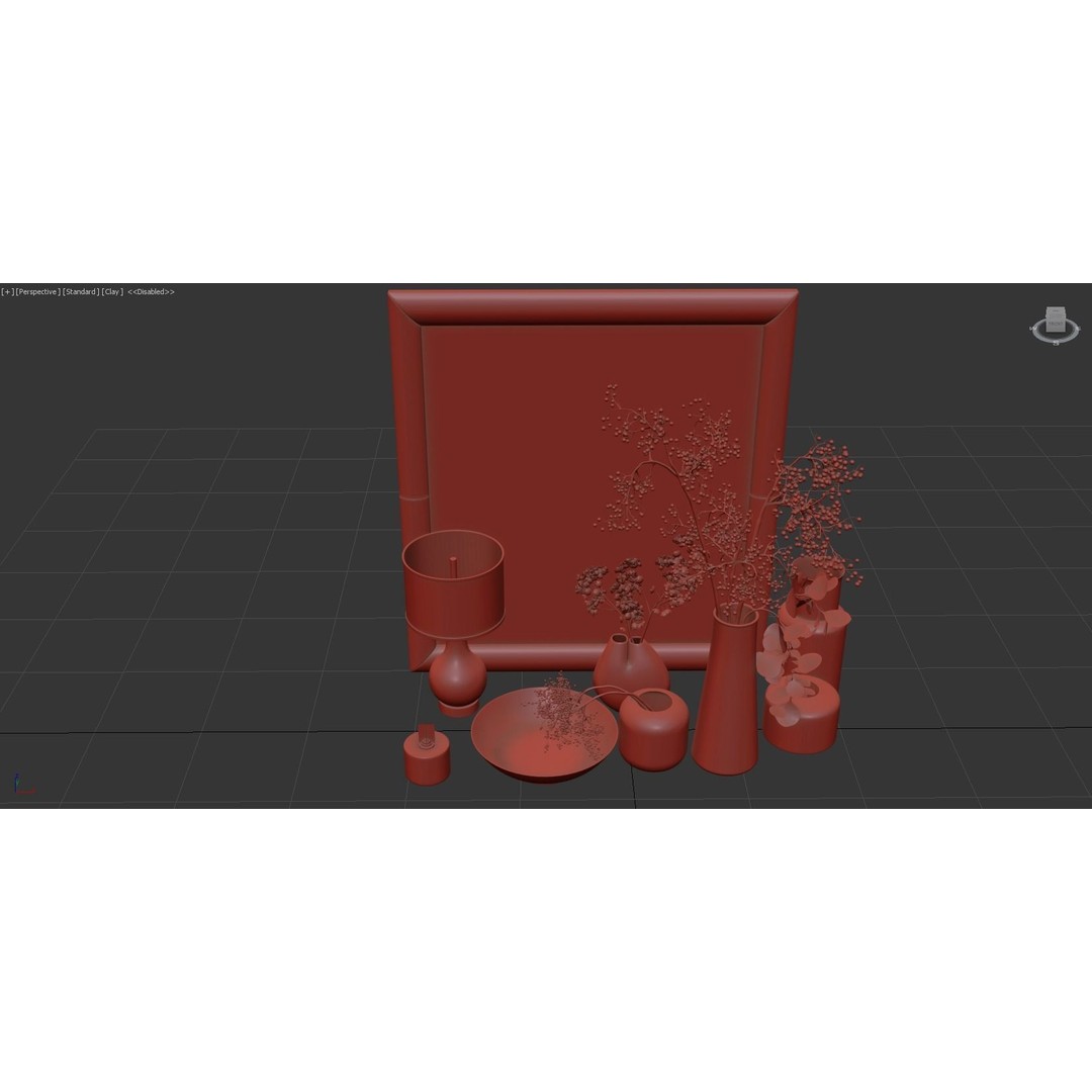 Luxury Flower Decor Set 3D Model – High Poly Interior Decoration, OBJ - View 13
