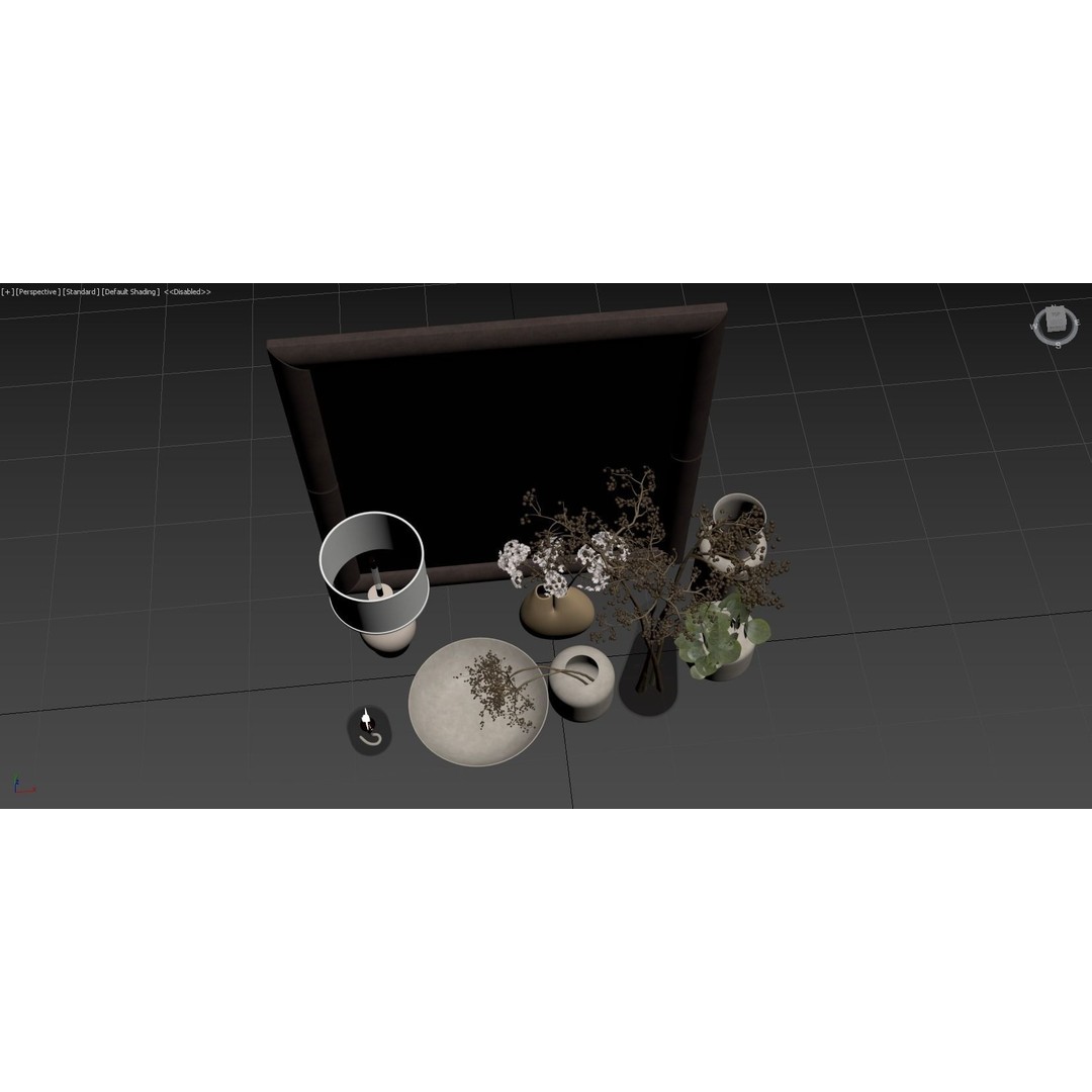 Luxury Flower Decor Set 3D Model – High Poly Interior Decoration, OBJ - View 9