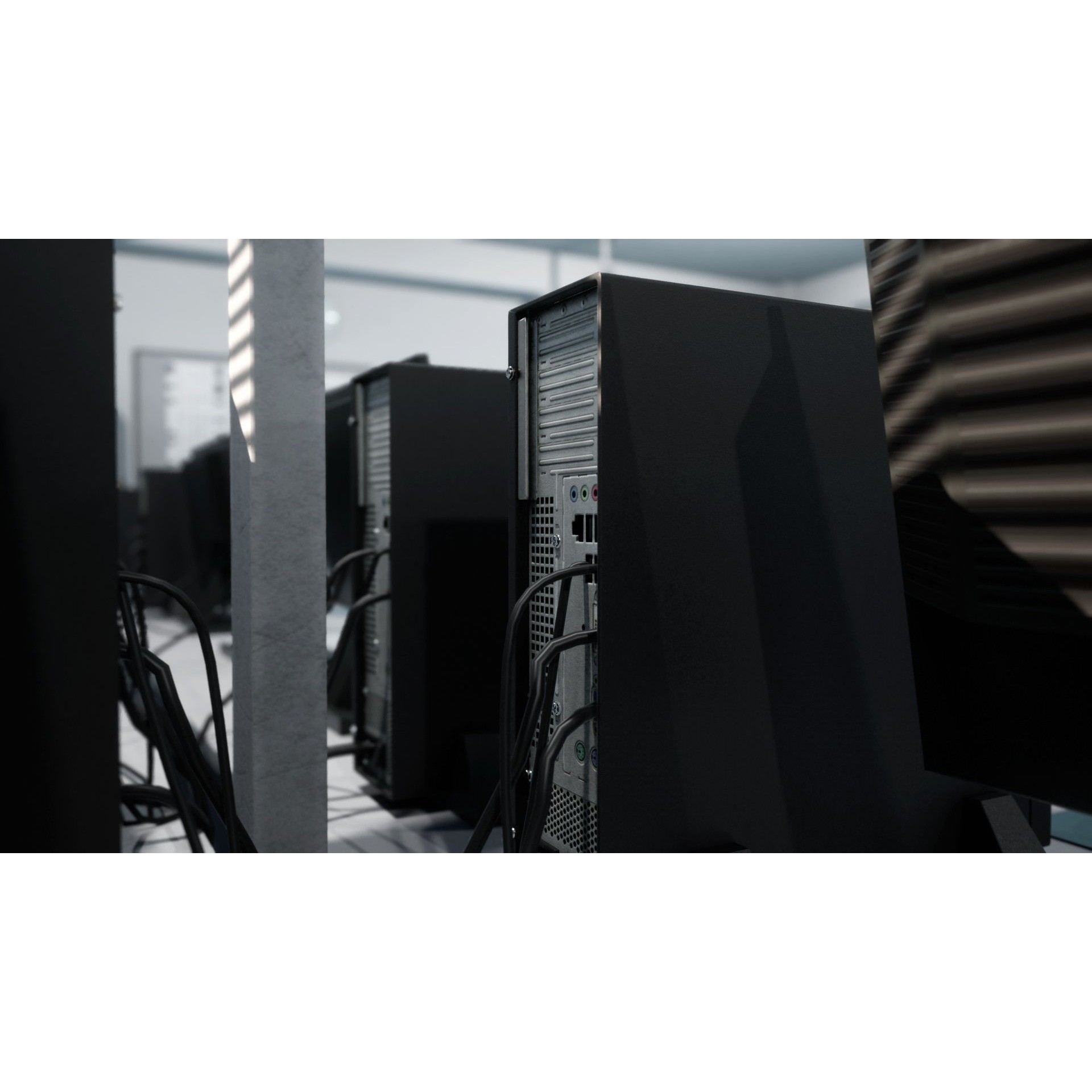 Japanese School Computer Classroom - Low-Poly Game-Ready 3D Model - View 10