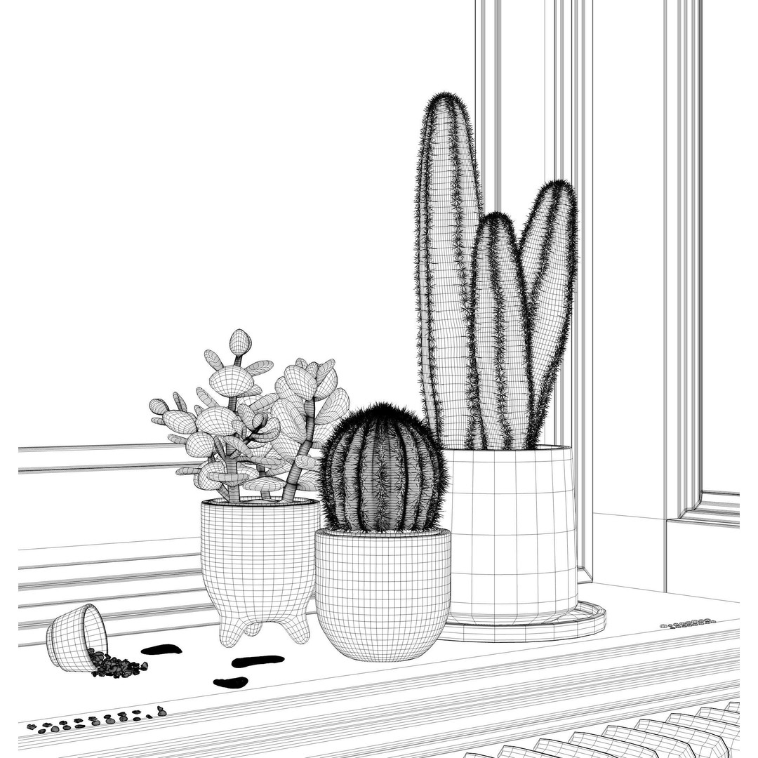 Indoor Plants 3D Model – Realistic Small Plant Scenes, C4D - View 22