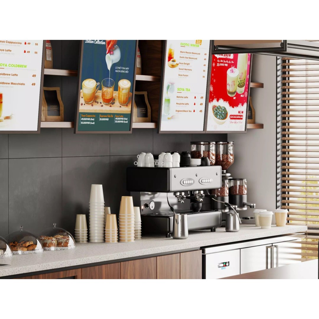 Soya Cafe Bar Counter 3D Model – Low Poly Rigged Asset, FBX - View 13
