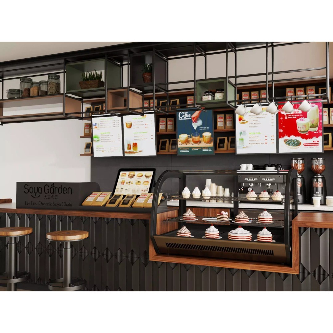Soya Cafe Bar Counter 3D Model – Low Poly Rigged Asset, FBX - View 14