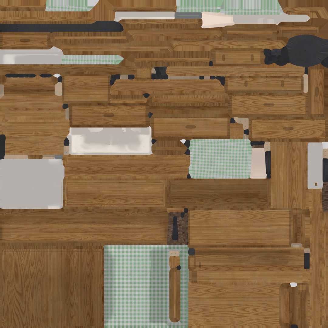 Light Bedroom Set 3D Model – Low Poly Game-Ready Interior Asset