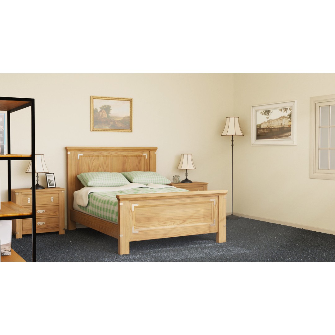 Light Bedroom Set 3D Model – Low Poly Game-Ready Interior Asset - View 3