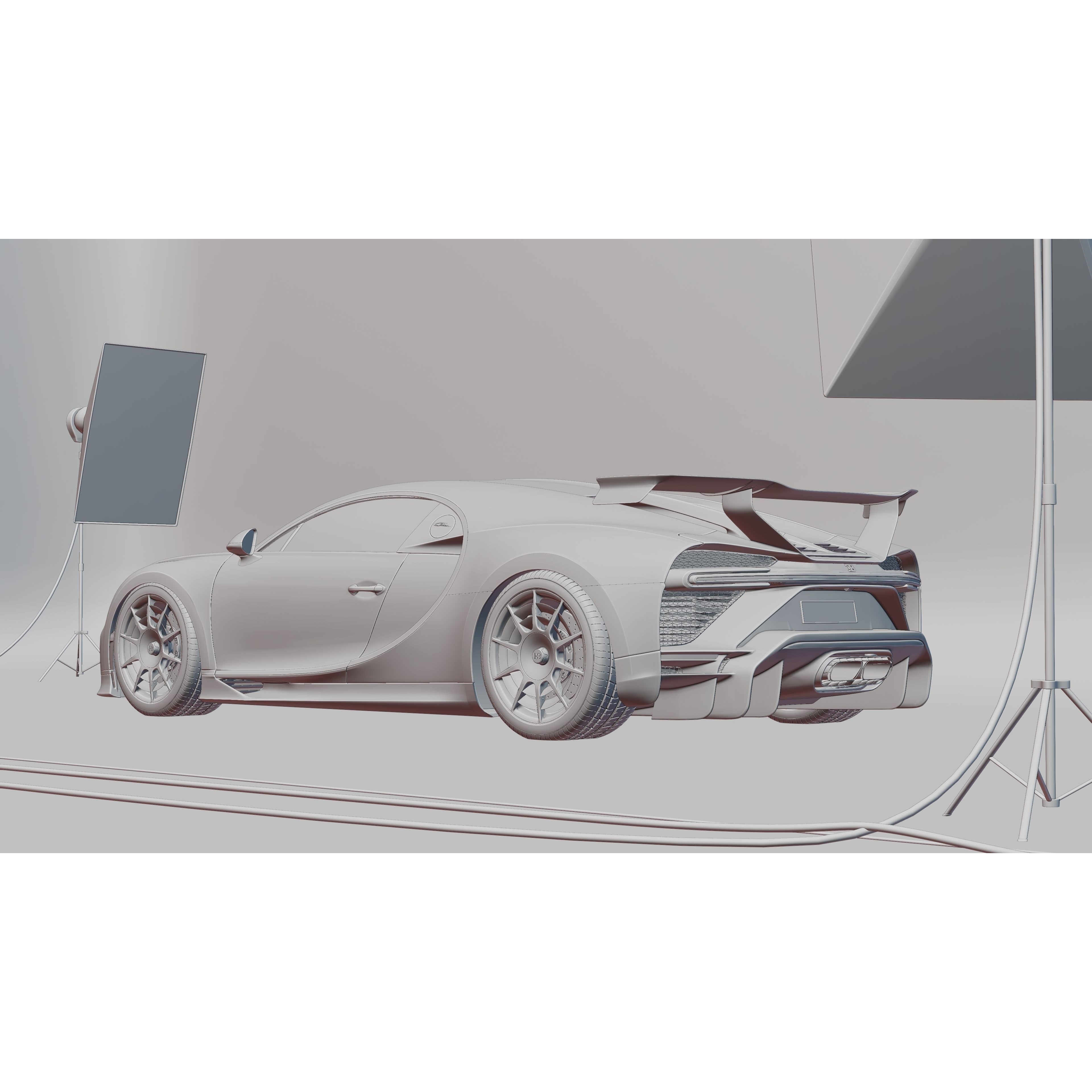 Automotive Studio Scene - Low-Poly Game-Ready 3D Model - View 11