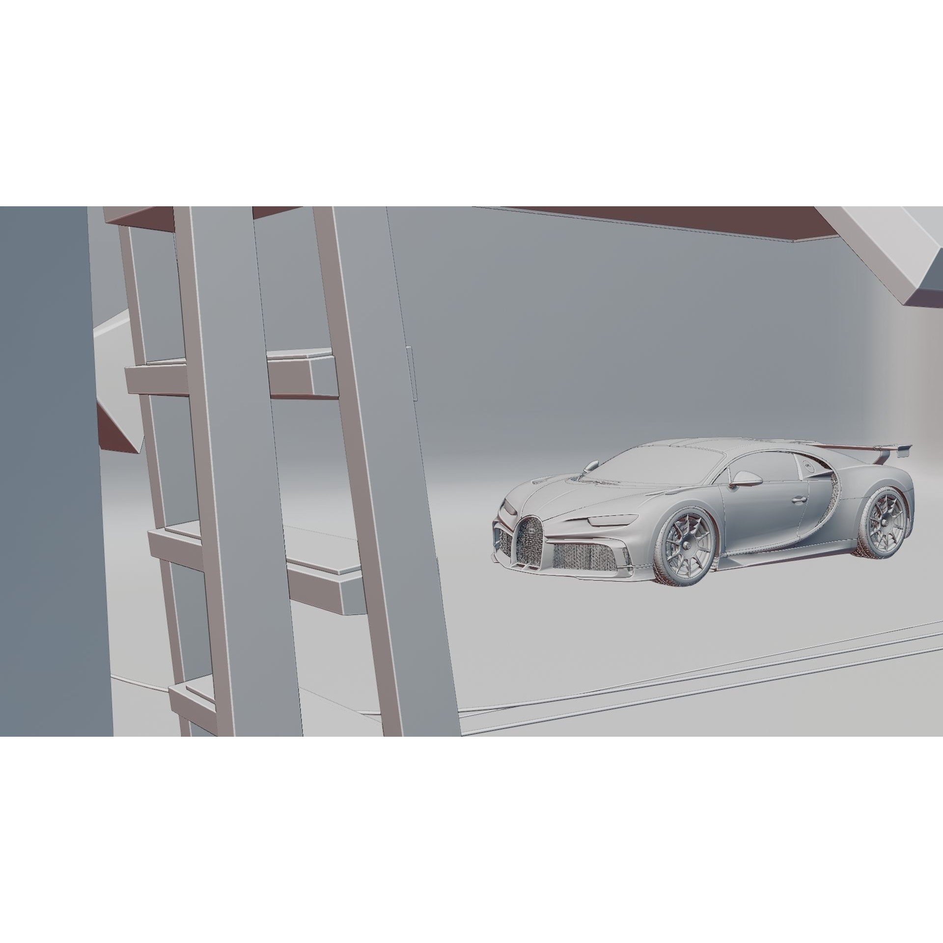 Automotive Studio Scene - Low-Poly Game-Ready 3D Model - View 13