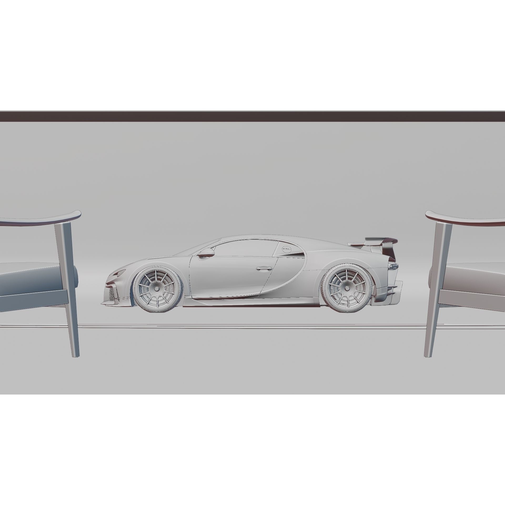 Automotive Studio Scene - Low-Poly Game-Ready 3D Model - View 15