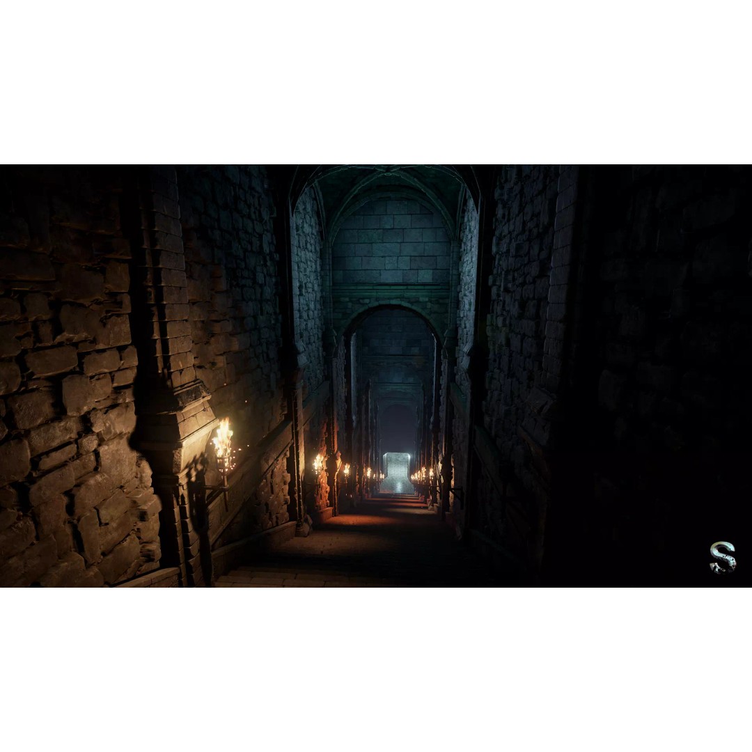 Fantasy Dungeon 3D Model – Low Poly Game Asset, PBR Textures - View 2