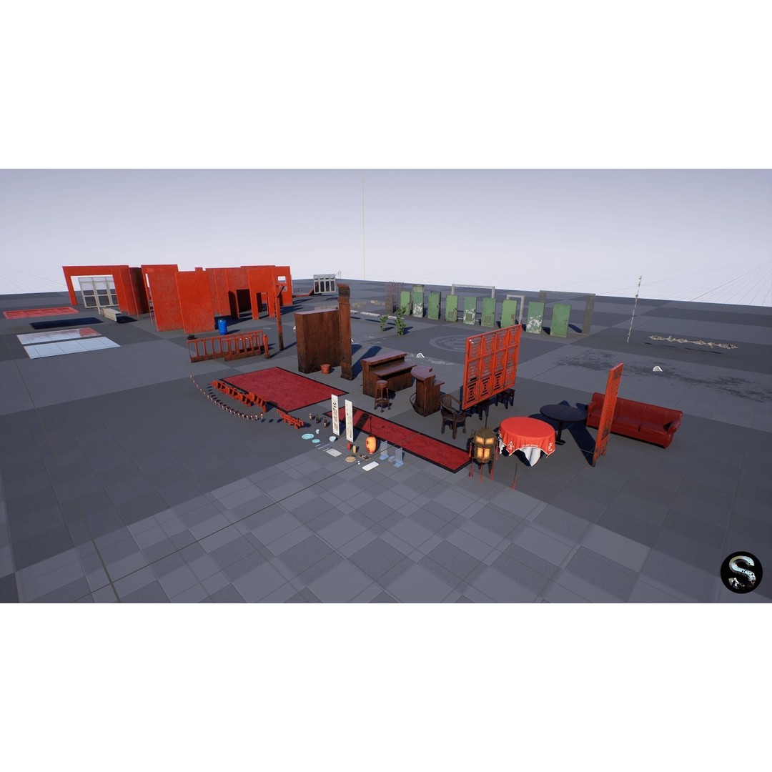 Asia Restaurant 3D Model – Low Poly Game Asset for Unreal Engine - View 11