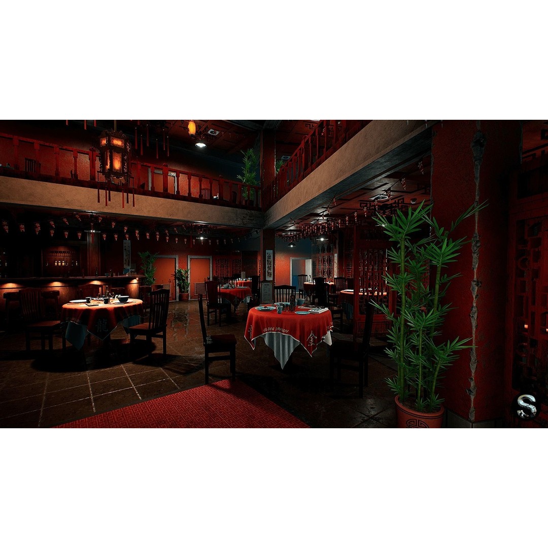 Asia Restaurant 3D Model – Low Poly Game Asset for Unreal Engine - View 3