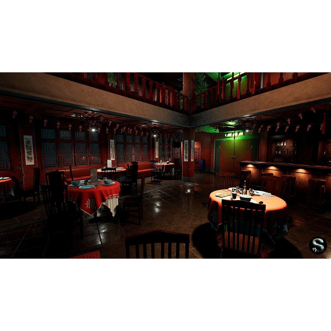 Asia Restaurant 3D Model – Low Poly Game Asset for Unreal Engine - View 4