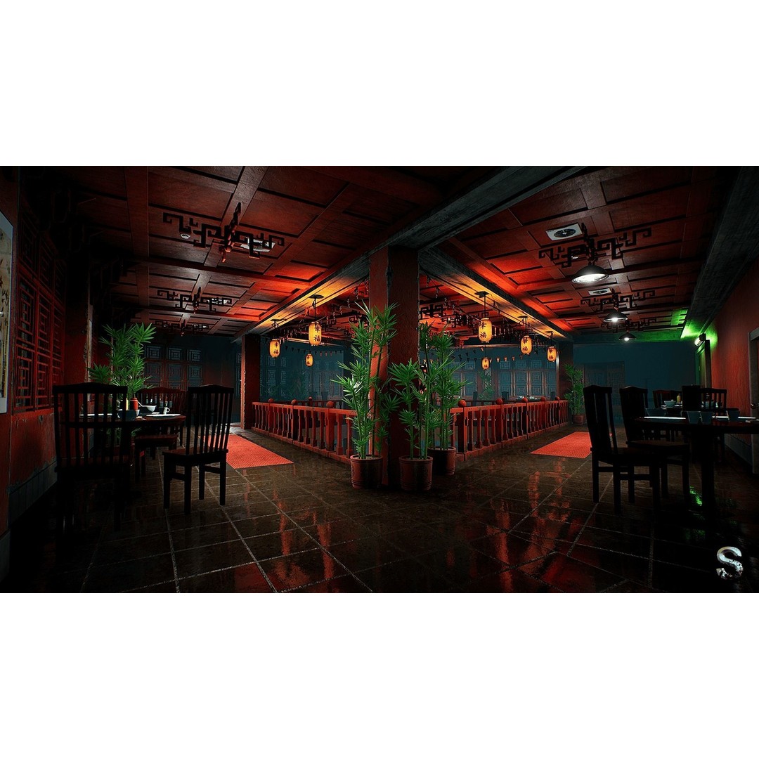 Asia Restaurant 3D Model – Low Poly Game Asset for Unreal Engine - View 6