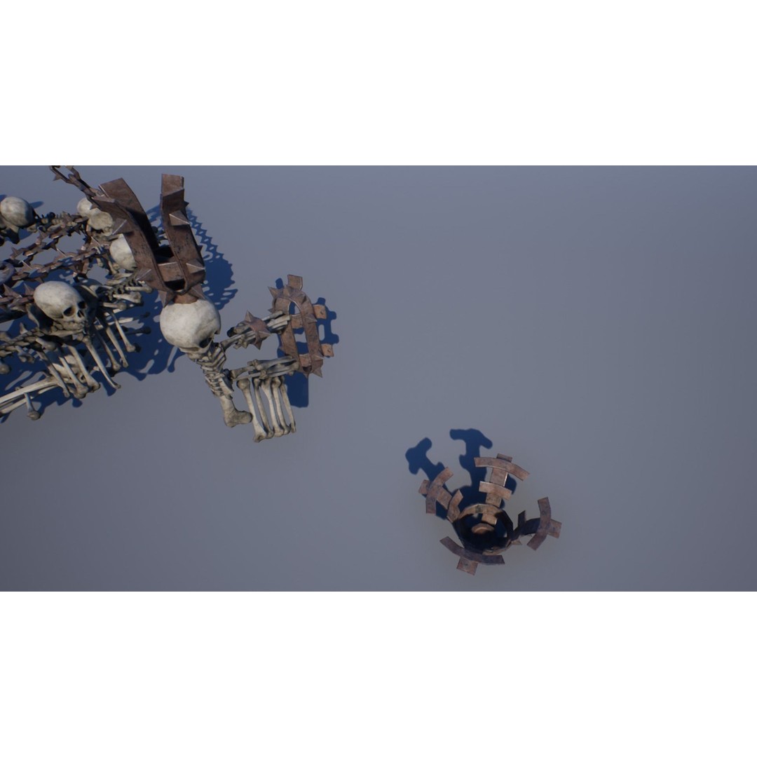 Bone Lamps and Chandeliers 3D Model – Low Poly Game Asset, FBX - View 5